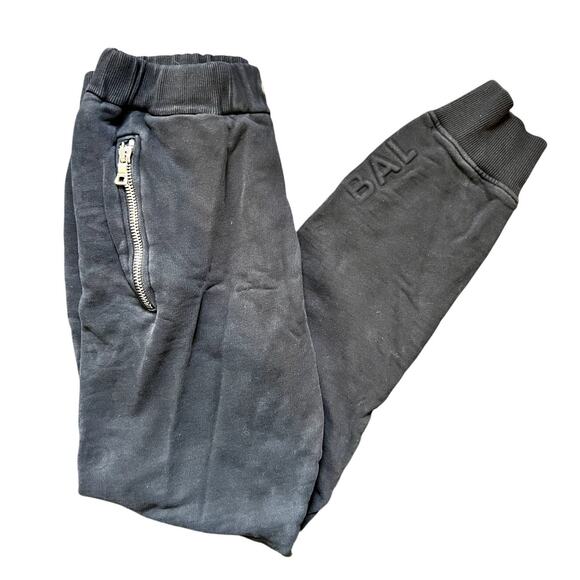 Balmain | Women's Zip Pocket Pull On Cotton Jogger Sweatpants Black Size Medium - Picture 1 of 11